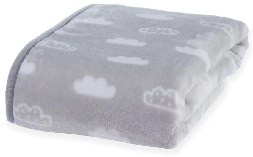 Κουβέρτα Βρεφική Clouds Grey Nef-Nef Αγκαλιάς 75x100cm Πολυέστερ