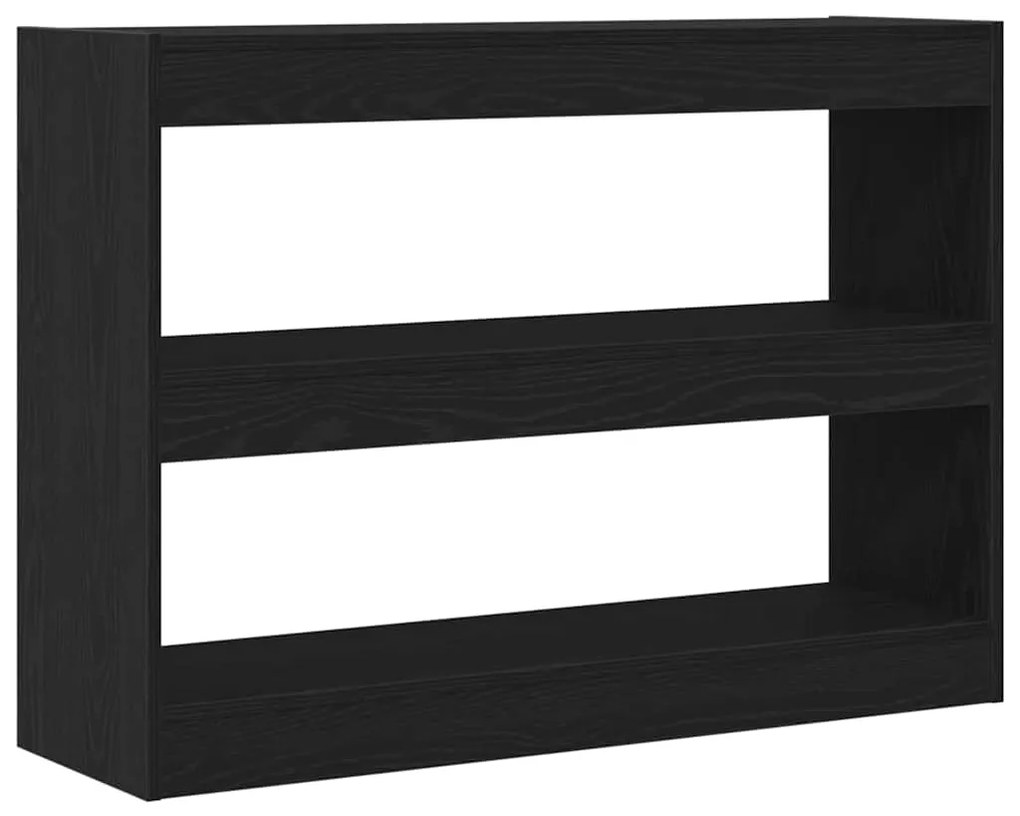 vidaXL Βιβλιοθήκη Μαύρη δρυς 100 x 30 x 72 εκ Επεξεργασμένο ξύλο