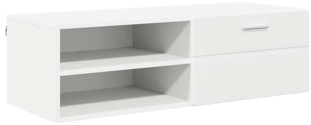 vidaXL Ντουλάπι TV με ράφι Λευκό 100.5 x 39 x 30 εκ Επεξεργασμένο ξύλο