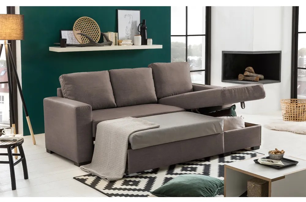 ALDO CRISTIANO ΚΑΝΑΠΕΣ ΚΡΕΒΑΤΙ ΓΩΝΙΑ ΑΝΑΣΤΡΕΨΙΜΗ TAUPE R461 220x150xH88cm - 01-2705