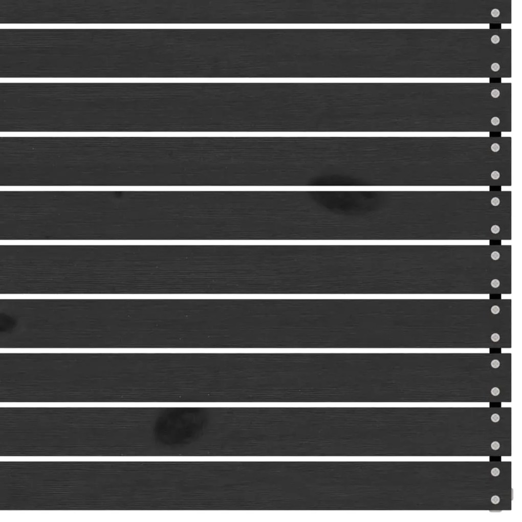 vidaXL Σαλόνι Κήπου Σετ 6 Τεμαχίων Μαύρο από Μασίφ Ξύλο Πεύκου