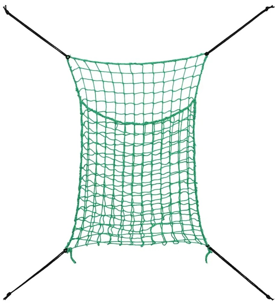 vidaXL Δίχτυα Σανού Ορθογώνια 2 τεμ. 0,9 x 1,5 μ. από Πολυπροπυλένιο