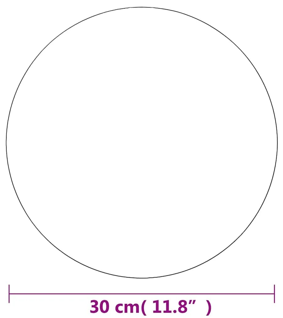 vidaXL Καθρέφτης Στρογγυλός 30 εκ. Γυάλινος Χωρίς Πλαίσιο