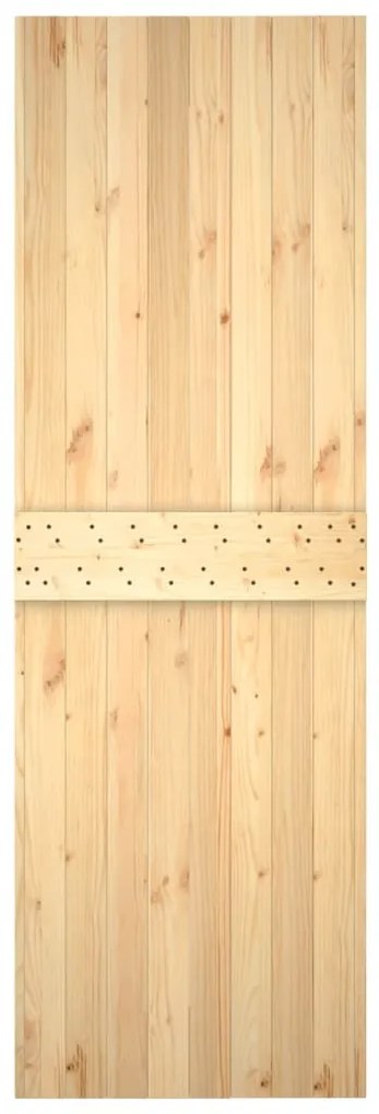 vidaXL Συρόμενη Μεσόπορτα με Μηχανισμό 70 x 210 εκ. Μασίφ Ξύλο Πεύκου