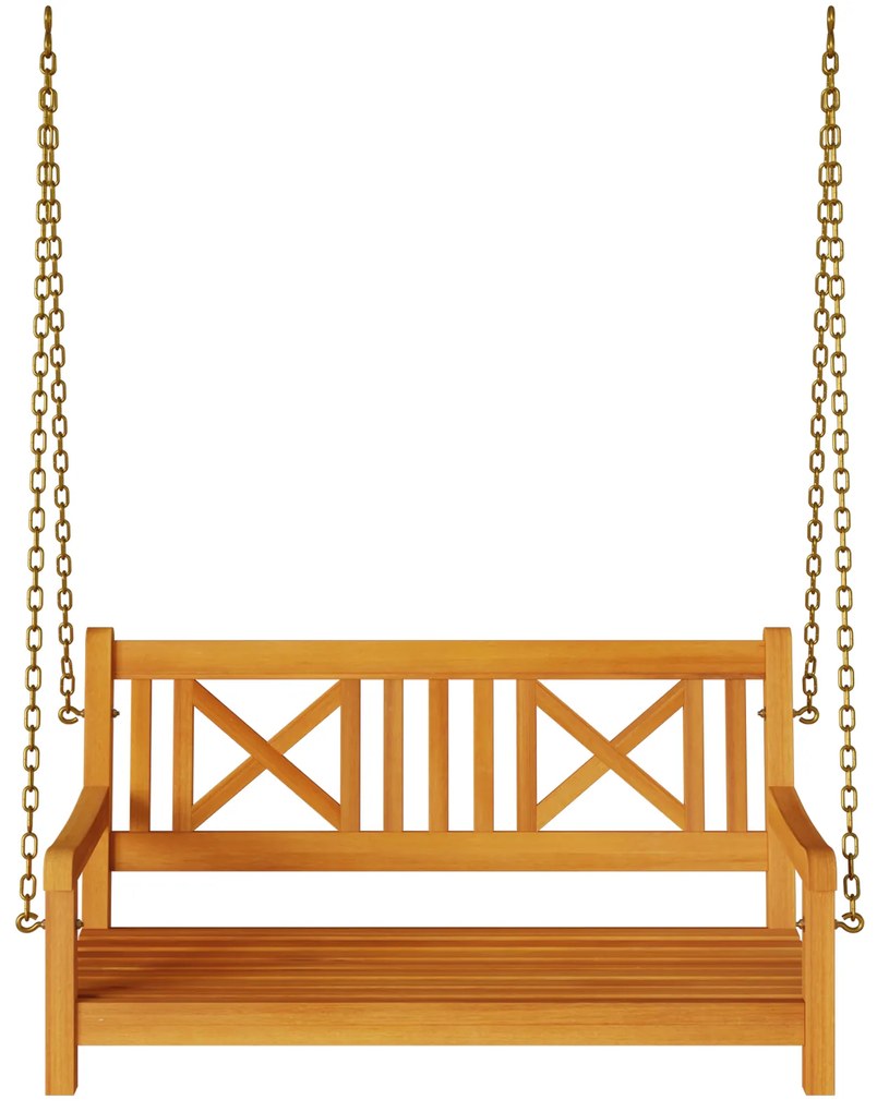vidaXL 2Θέσιος Πάγκος Swing Κήπου 110x56x58 εκ Μασίφ Ξύλο Ακακίας