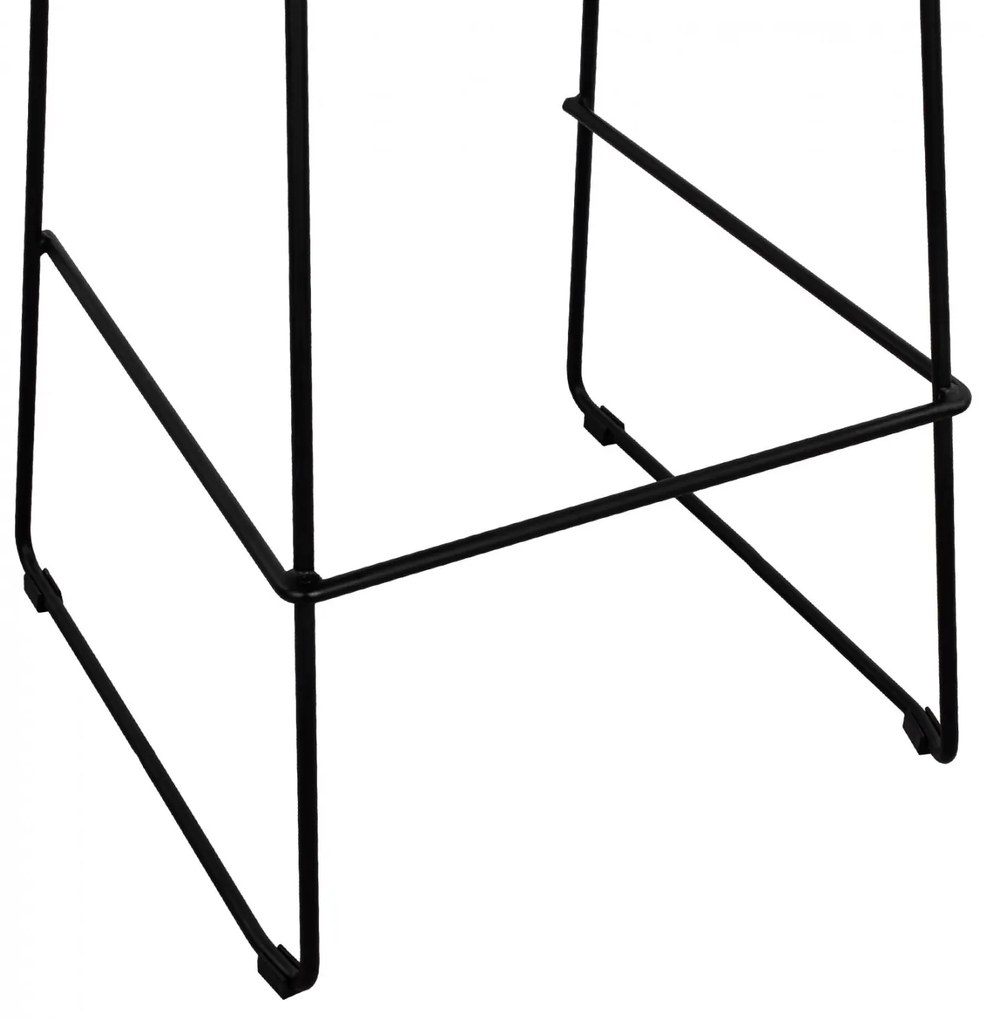 Σκαμπό Μπαρ ALLEGRA C5642 Μεταλλικό με Μπέζ Wicker 48x53x100 εκ. 48x53x100 εκ.