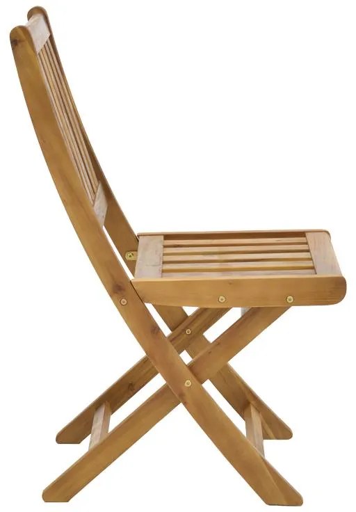 Τραπεζαρία Elijie-Carpuva σετ 3τεμ πτυσσόμενο φυσικό μασίφ ξύλο ακακίας Φ70x74εκ 70x70x74 εκ.