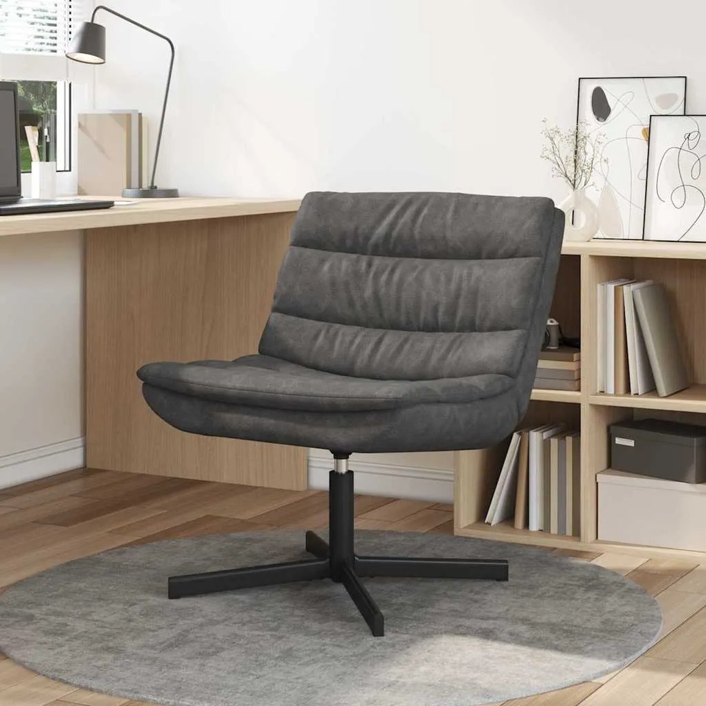 vidaXL Περιστρεφόμενη καρέκλα Μαύρο 63 x 75 x 76 εκ Λαμπερό PU