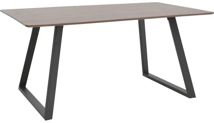 Τραπέζι Winor pakoworld καρυδί mdf-πόδι μαύρο μεταλλικό 160x90x75εκ