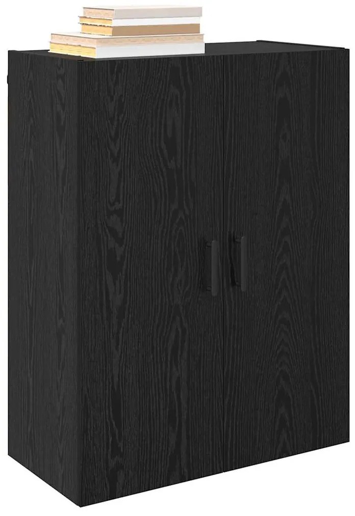 vidaXL Ντουλάπια Τοίχου Επιτοίχιο 2 pcs Μαύρη δρυς 69.5 x 34 x 90 εκ.