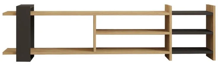 Έπιπλο τηλεόρασης Rinia oak - ανθρακί 153,60x26x40 εκ. 153.6x26x40 εκ.