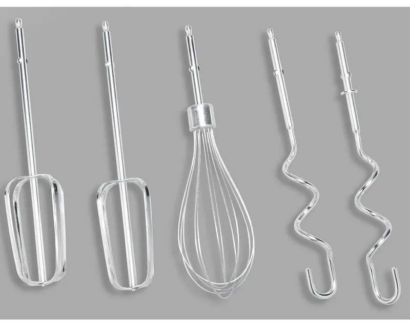 Μίξερ Royalty Line με μπολ RL-HM19015, 700W, 6 αναδευτήρες, 3 λίτρα, Turbo, 5 ταχύτητες, Μαύρο/inox