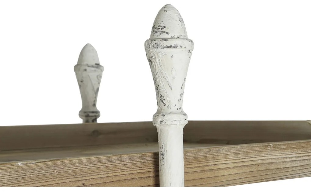 Ράφια DKD Home Decor Λευκό Φυσικό Μέταλλο Έλατο ξύλο ελάτου 40 % Μέταλλο 190 x 40 x 200 cm