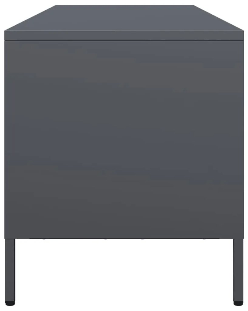 vidaXL Έπιπλο Τηλεόρασης Ανθρακί 135x39x43,5 εκ. Ατσάλι Ψυχρής Έλασης