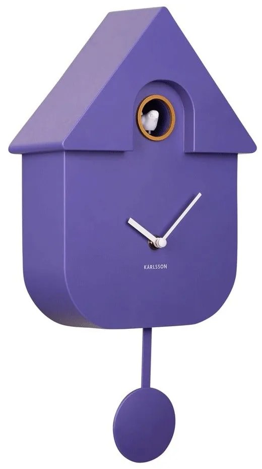 Ρολόι Τοίχου KA5768PU Modern Cuckoo Bright Purple Karlsson Plastic