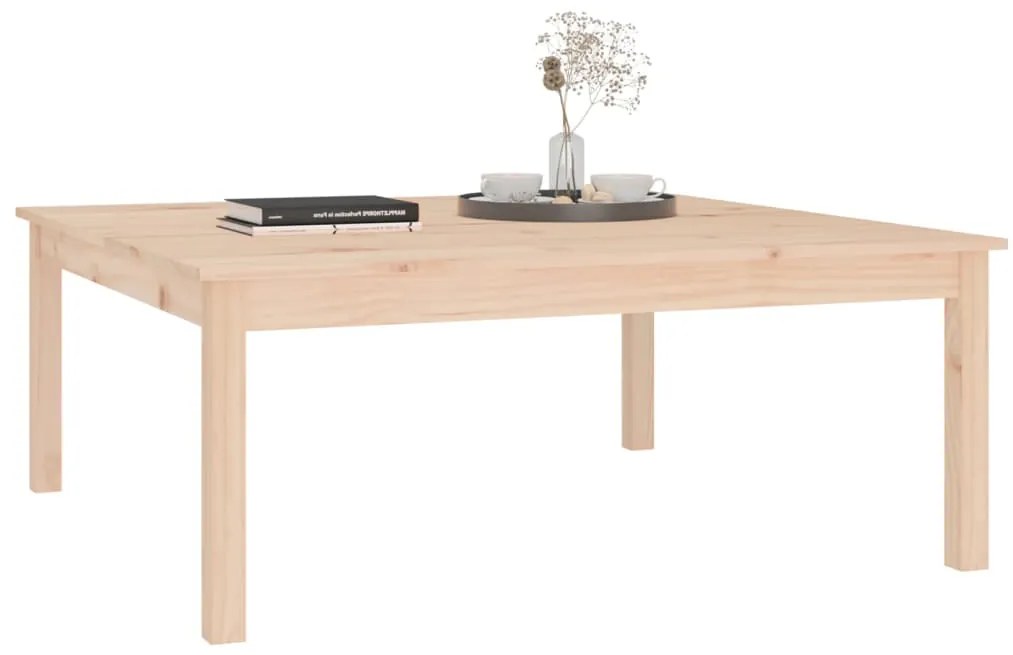 vidaXL Τραπεζάκι Σαλονιού Γκρι 100x100x40 εκ. από Μασίφ Ξύλο Πεύκου