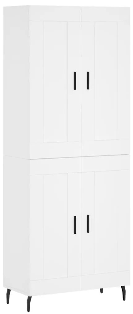 vidaXL Ντουλάπι Λευκό 69,5x34x180 εκ. από Επεξεργασμένο Ξύλο