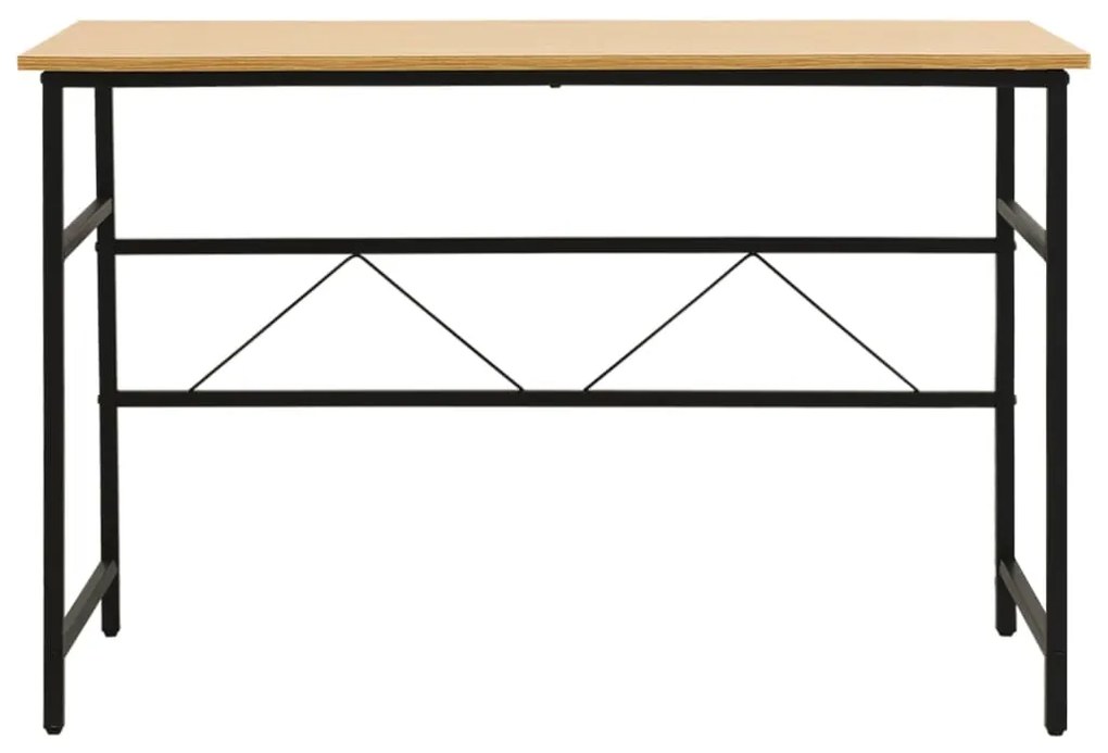 vidaXL Γραφείο Υπολογιστή Μαύρο/Ανοιχτ. Δρυς 105x55x72εκ MDF & Μέταλλο