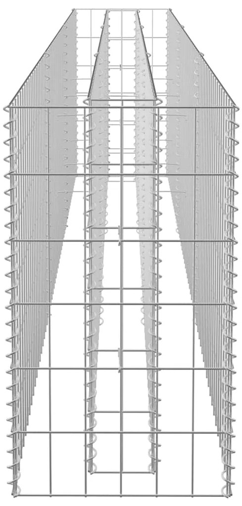 vidaXL Συρματοκιβώτιο-Γλάστρα Υπερυψωμένη 270x30x60 εκ. Γαλβ. Χάλυβας