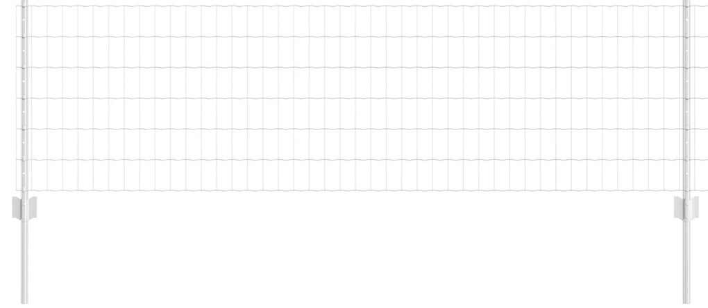 vidaXL Euro Fence με 5 Υποστηρίγματα Ασήμι 0,6x10 μ Ατσάλι