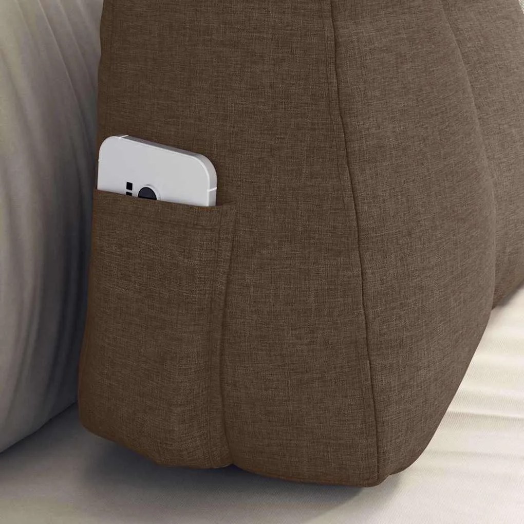 vidaXL Μαξιλάρι Πλάτης Καφέ 60 x 24 x 50 εκ ύφασμα