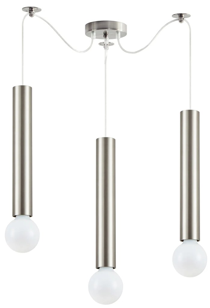 Φωτιστικό Οροφής  SE21-NM-5-NM3 ADEPT TUBE NICKEL MAT Nickel Matt Pendant+ - 51W - 100W - 77-8660