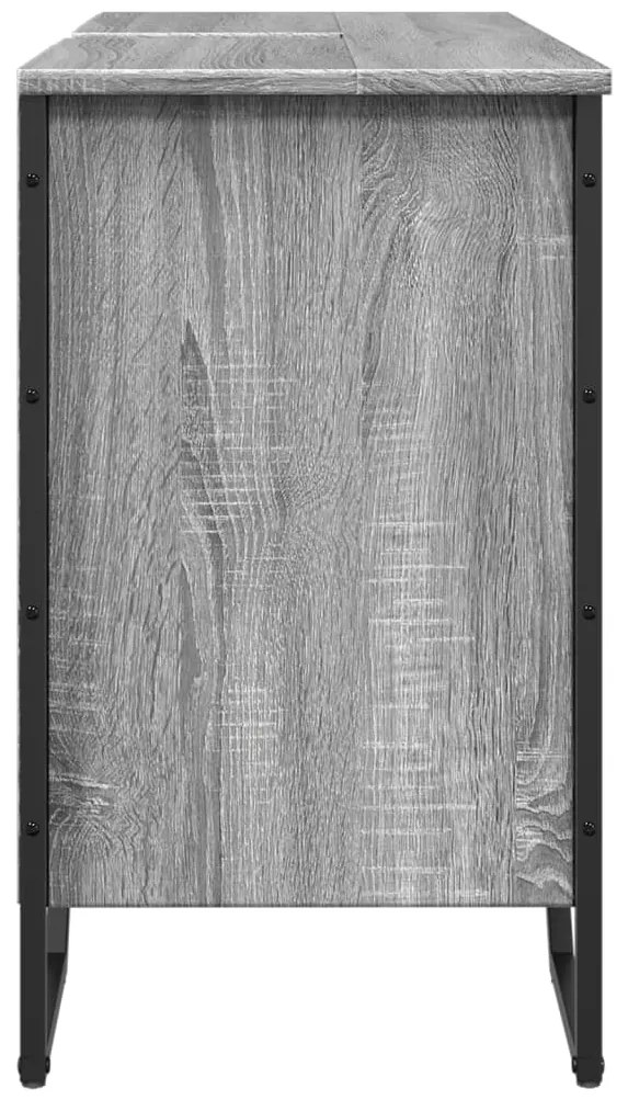 vidaXL Ντουλάπι Νιπτήρα Μπάνιου Γκρι Sonoma 91x35x60 εκ. Επεξ. Ξύλο
