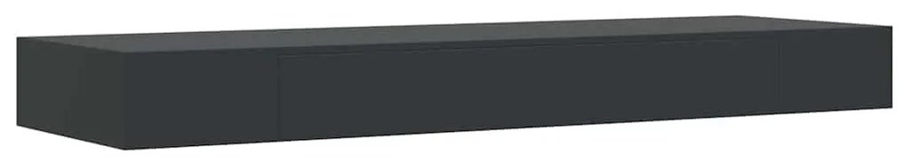 vidaXL Ράφι Τοίχου με Συρτάρι Μαύρο 80 x 25 x 8 εκ. MDF