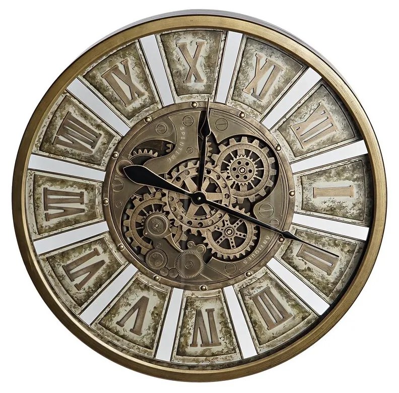 Ρολόι Τοίχου DKD Home Decor Γρανάζι Χρυσό Σίδερο 72 x 8,5 x 72 cm