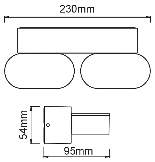 LED SMD WALL LUMINAIRE 13W 630LM 100° 230V AC 3.000K DARK GREY CRI80 IP54 30.000HRS - LG1682G