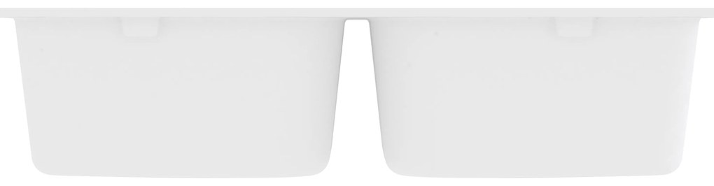 vidaXL Νεροχύτης Κουζίνας Λευκός 760x480x184 εκ. Γρανίτης