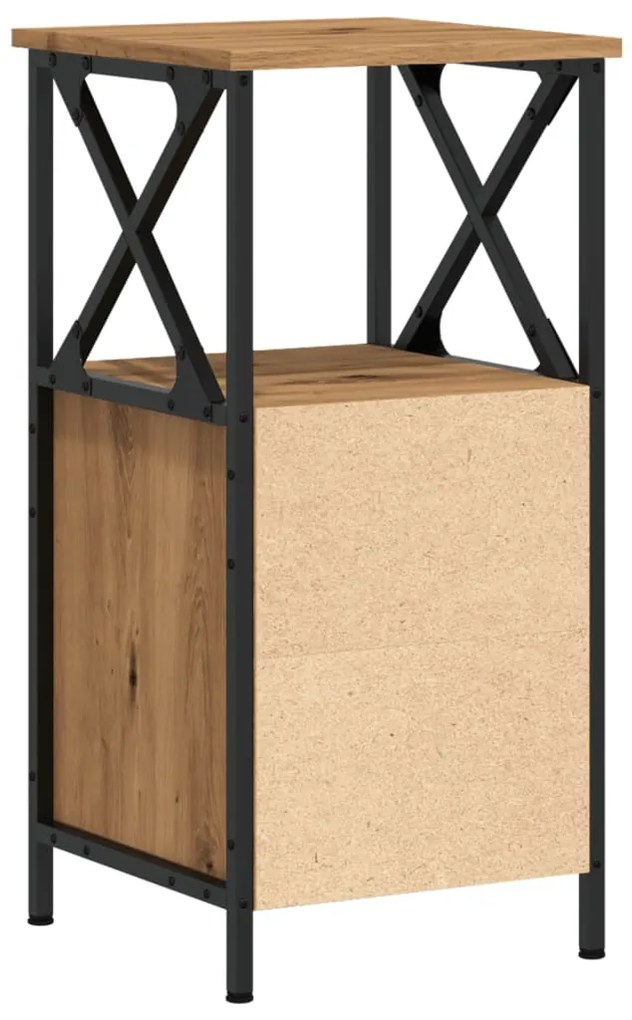 vidaXL Κομοδίνο Artisan Oak 34x35,5x70 cm Κατασκευασμένο ξύλο
