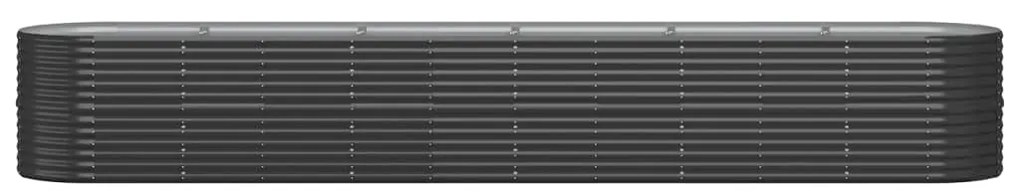 vidaXL Ζαρντινιέρα Ανθρακί 440x80x68 εκ Ατσάλι με Ηλεκτρ. Βαφή Πούδρας