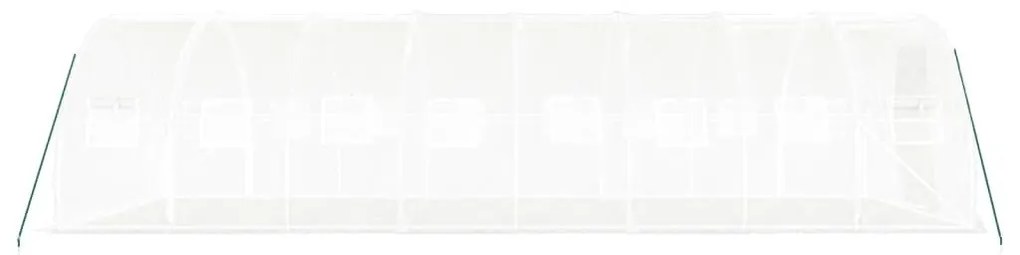 Θερμοκήπιο Λευκό 24 μ² 8 x 3 x 2 μ. με Ατσάλινο Πλαίσιο - Λευκό