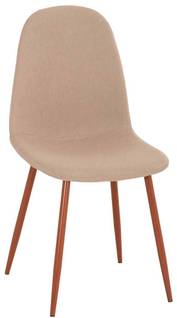 ΚΑΡΕΚΛΑ LEONARDO HM00100.07 ΥΦΑΣΜΑ ΜΠΕΖ ΚΑΙ ΜΕΤΑΛΛΙΚΑ ΠΟΔΙΑ 45x52x85 εκ.