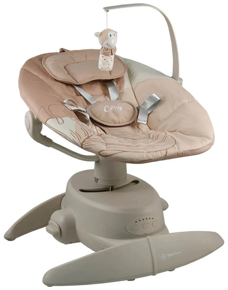 Ηλεκτρικό Ρηλάξ Με Μουσική (0-6 Μηνών/Έως 9kg) Bebe Stars Cozy Mocha 254-182