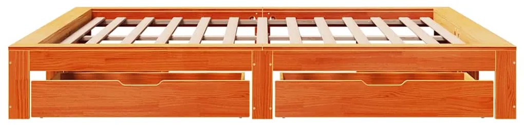 vidaXL Σκελετός Κρεβ. Χωρίς Στρώμα Καφέ Κεριού 180x200 εκ Μασίφ Πεύκο