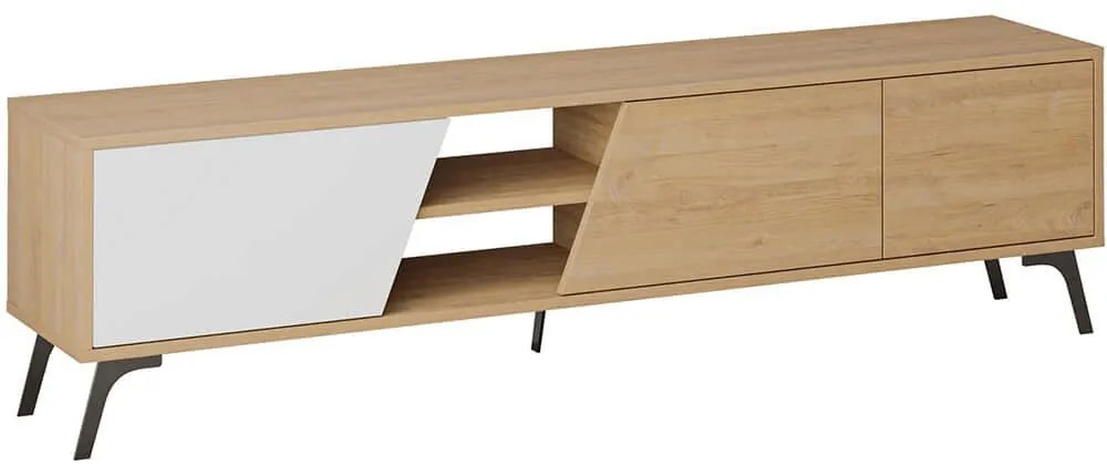 Έπιπλο Τηλεόρασης Fiona 776HMS3107 180x35,6x48cm Oak-White