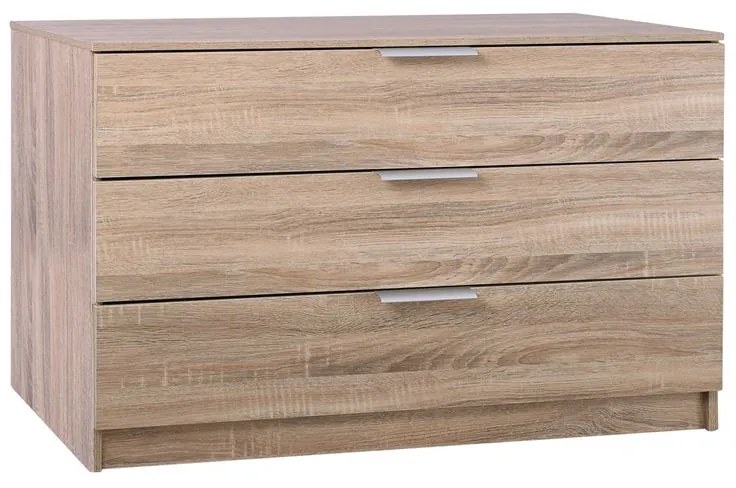 DRAWER Συρταριέρα με 3 Συρτάρια, Απόχρωση Sonoma  80x40x64cm [-Φυσικό-] [-MDF - Κόντρα Πλακέ - Καπλαμάς - Νοβοπάν-] Ε760,2