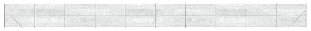 vidaXL Συρματόπλεγμα Περίφραξης Ασημί 1,8 x 25 μ. με Βάσεις Φλάντζα