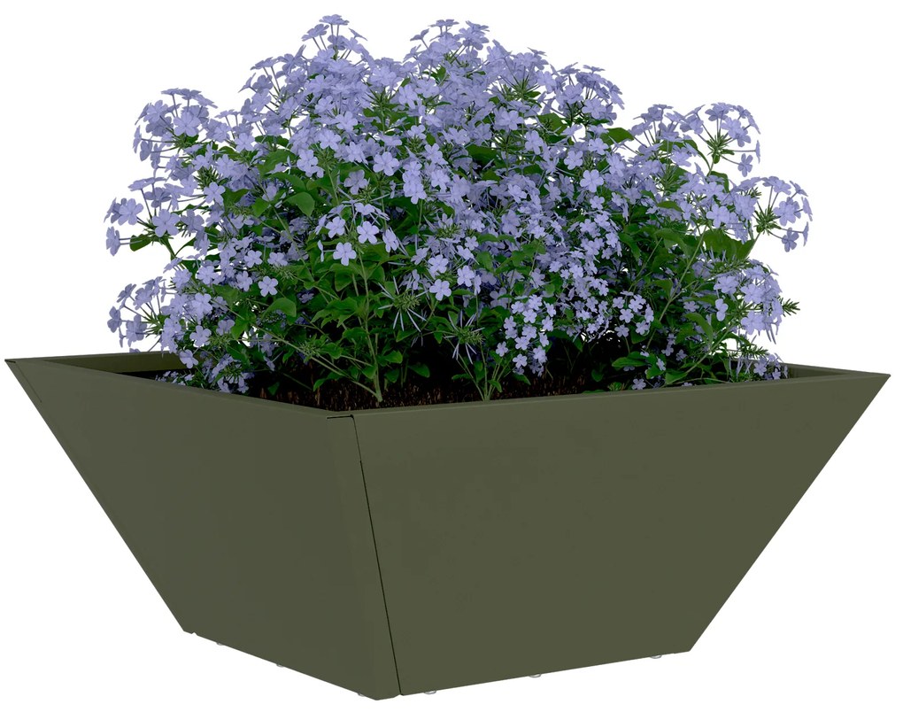vidaXL Γλάστρα Κήπου  Πράσινη Μεταλλική 35x35x15 cm από χάλυβα