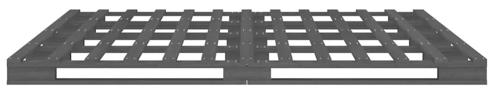 vidaXL Κρεβάτι από Παλέτες Γκρι 180x200εκ. Μασίφ Πεύκο 6FT Super King