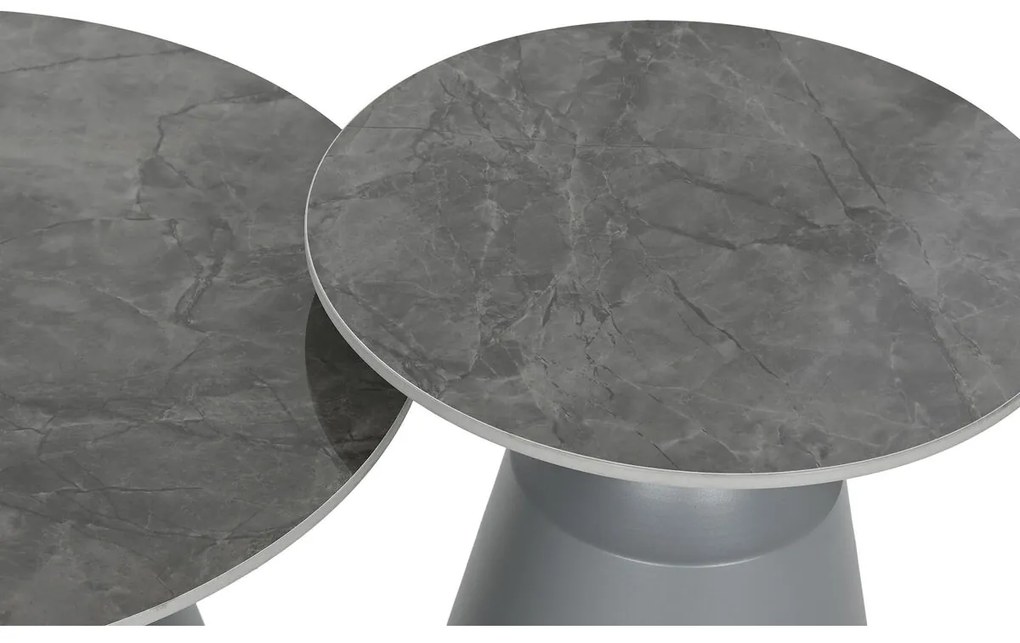 Βοηθητικό Τραπεζάκι Home ESPRIT Γκρι 70 x 70 x 43 cm 70 x 70 x 1 cm