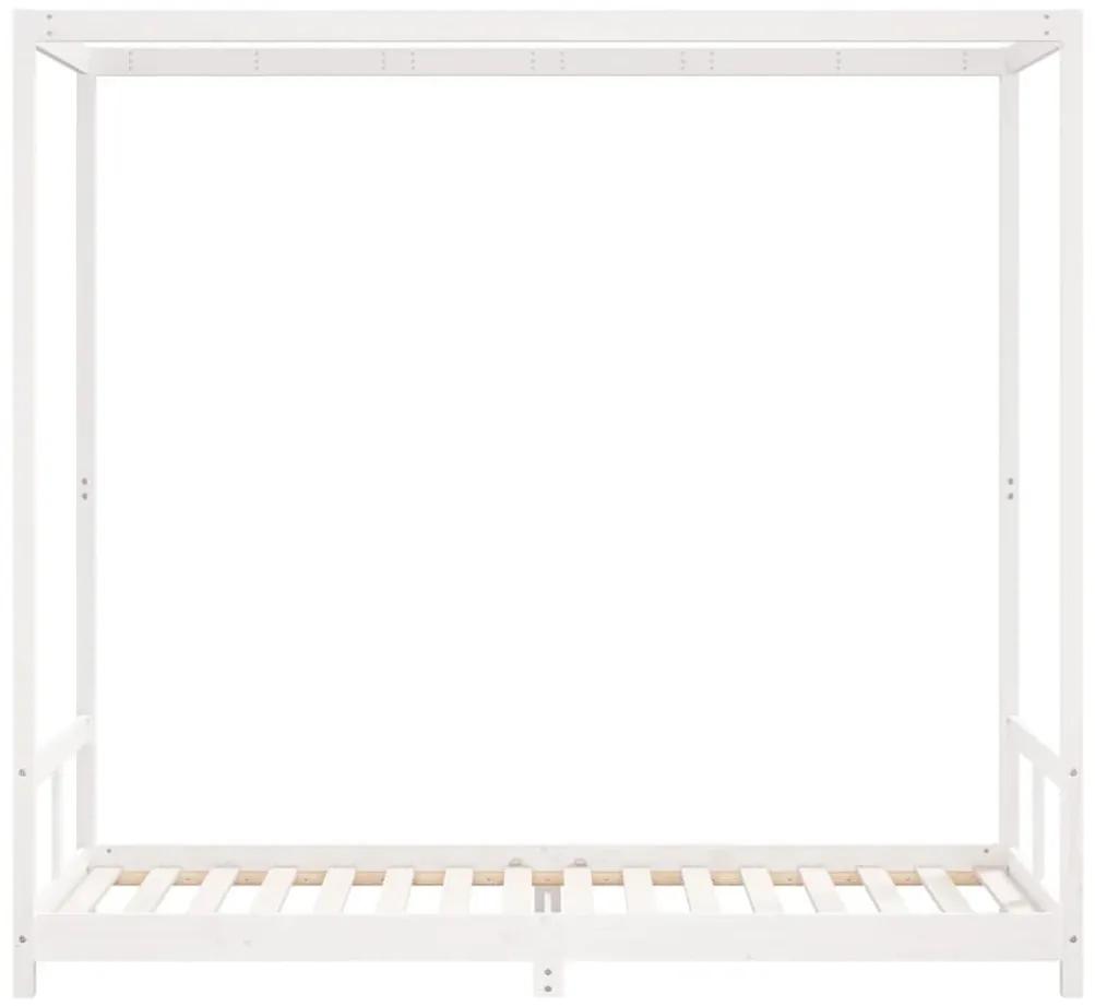 Πλαίσιο Παιδικού Κρεβατιού Λευκό 80 x 200 εκ. Μασίφ Ξύλο Πεύκου - Λευκό