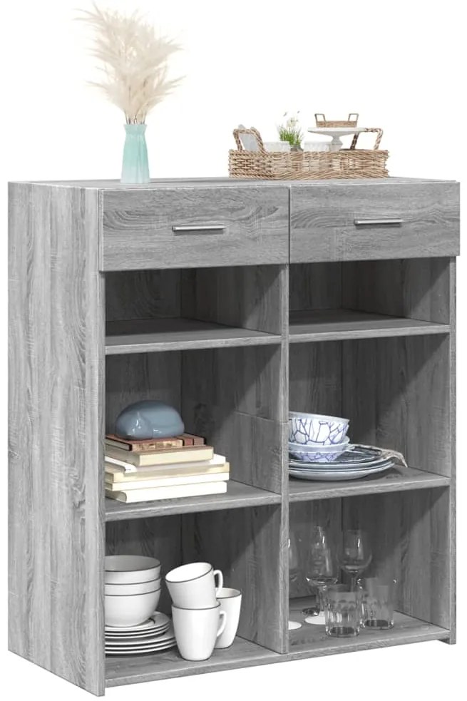 vidaXL Ντουλάπι Γκρι Sonoma 80x42,5x93 εκ. από Επεξεργασμένο Ξύλο