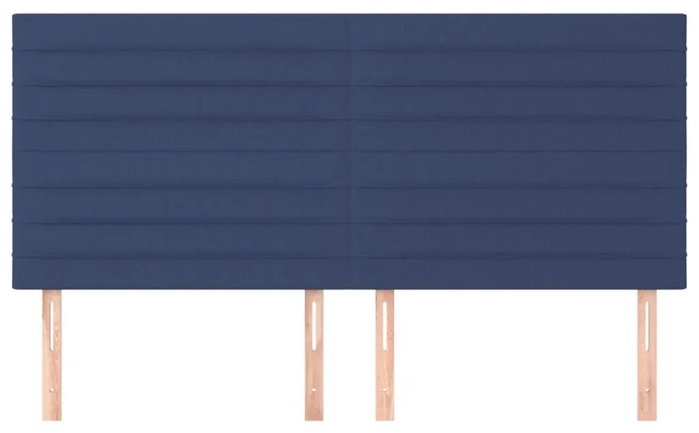 vidaXL Κεφαλάρια Κρεβατιού 4 τεμ. Μπλε 100x5x78/88 εκ. Υφασμάτινο