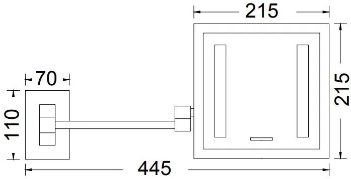 Καθρέπτης μεγεθυντικός Eurorama Standard Hotelia