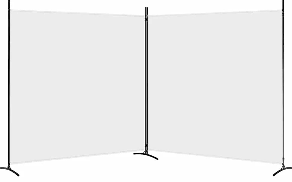vidaXL Διαχωριστικό Δωματίου με 2 Πάνελ Λευκό 348 x 180 εκ. από Ύφασμα