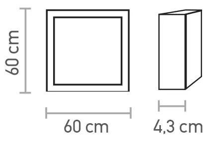 Πλαίσιο Αλουμινίου για Τετράγωνο Led Panel D:60cm (BAPAN006) - BAPAN006