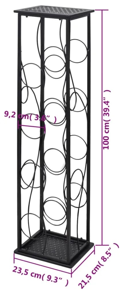 vidaXL Κάβα / Ραφιέρα Κρασιών για 8 Μπουκάλια Μεταλλική